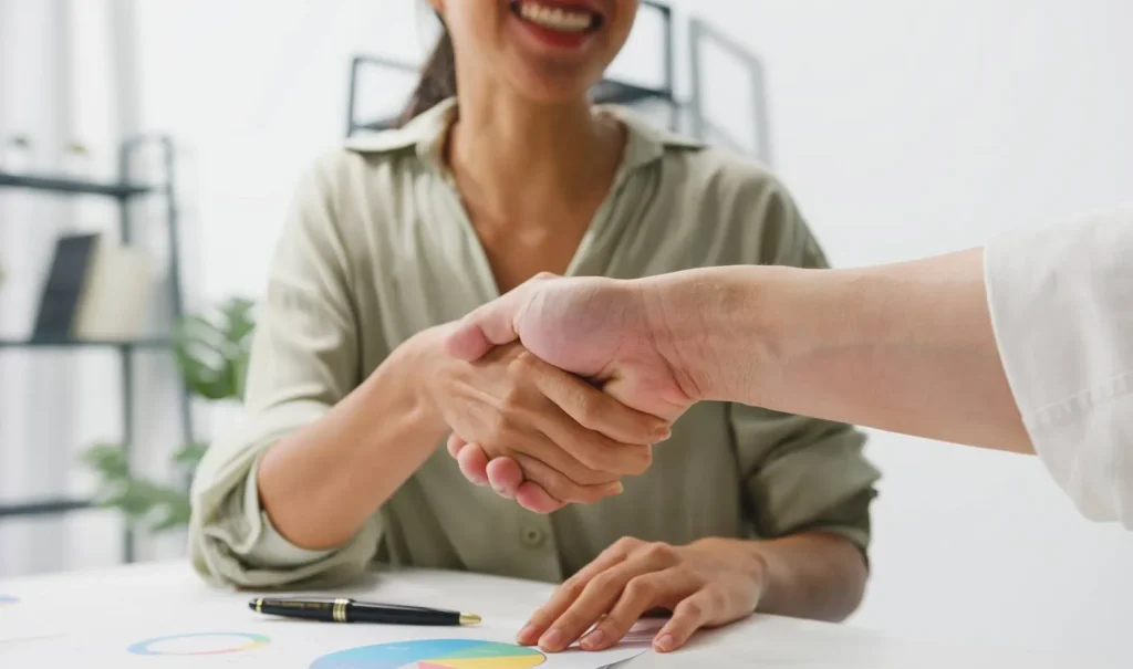 Successful business partnership built through customer trust