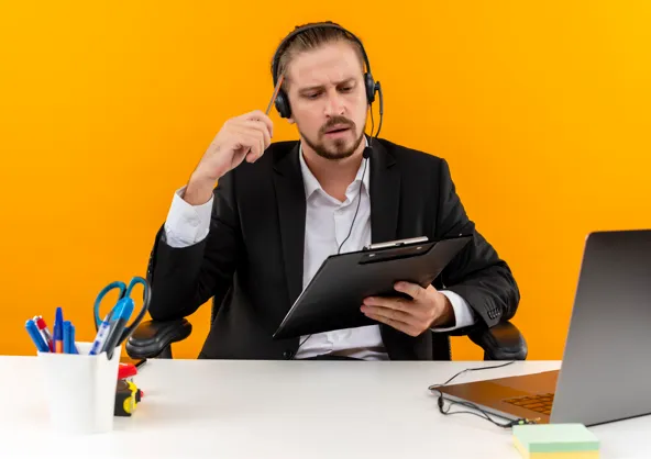 Customer support agent handling inquiry